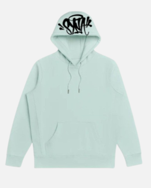 Synaworld Black and Light Blue Graphic Hoodie